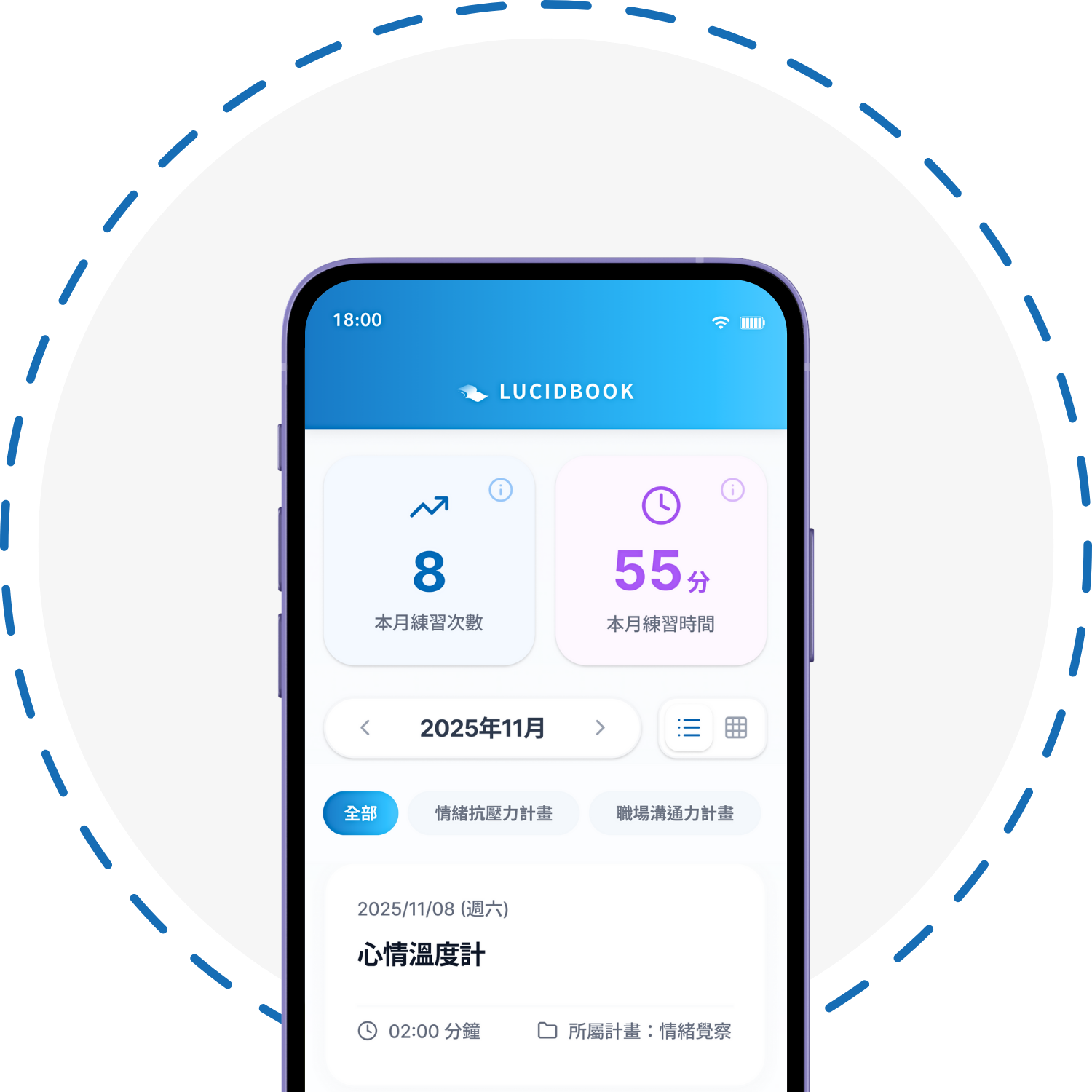 路晰書企業心理內訓APP 心理練習紀錄與成長一鍵回顧